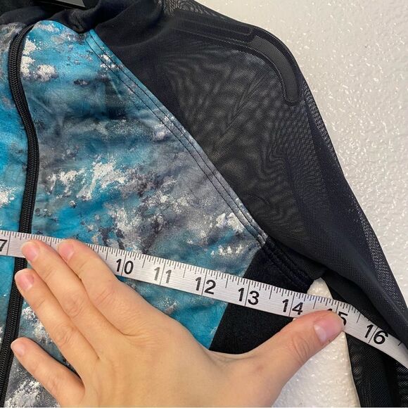 WEISSMAN Elite Dance mesh blue Splattered Metallic Leotard NV12029 LC 10/12 - Picture 6 of 12